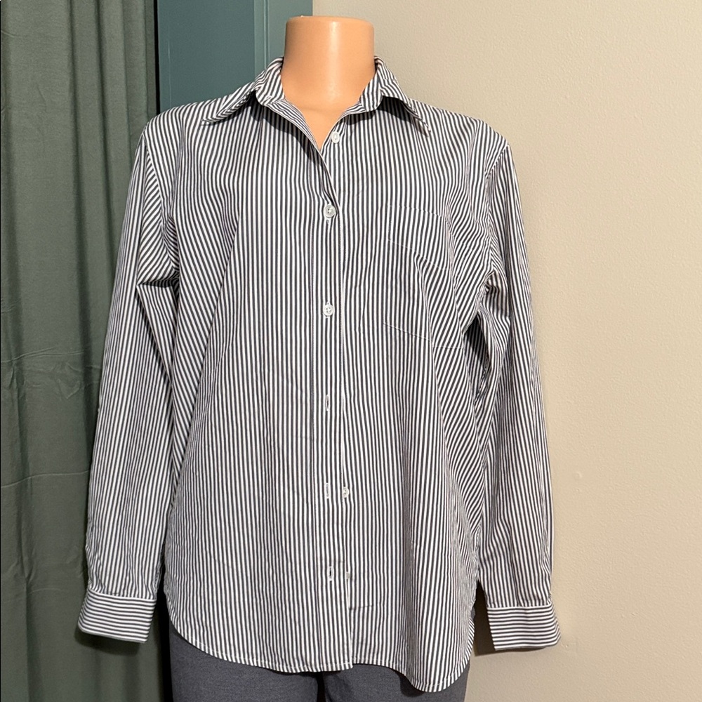 Classic Black and White Striped Shirt